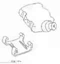Fig. 75 - Bottle, retaining device and associated elements for carrying containers and other items