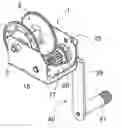 Fig. 01 - Hand winch with brake and freewheel
