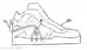 Fig. 01 - Pneumatic inflating device contained entirely within shoe sole