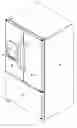 Fig. 01 - Refrigerator ice compartment latch and cover