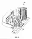Fig. 34 - Device for blocking workpieces, particularly spectacle lenses, for the processing and/or coating thereof