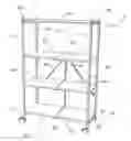 Fig. 01 - Foldable and portable storage shelf