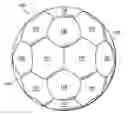 Fig. 01 - Panel configuration for a game ball