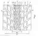 Fig. 01 - Pneumatic tire with tread having sub grooves in blocks, center main groove and subsidiary main grooves
