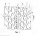 Fig. 06 - Pneumatic tire with tread having sub grooves in blocks, center main groove and subsidiary main grooves