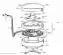 Fig. 01 - Electrical power supplying device having a ring-like subassembly for receiving the power plugs and/or power adapters associated with a plurality of electrical appliances, and managing excess power cord length therewithin in a concealed manner