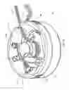 Fig. 14 - Electrical power supplying device having a ring-like subassembly for receiving the power plugs and/or power adapters associated with a plurality of electrical appliances, and managing excess power cord length therewithin in a concealed manner