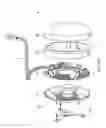 Fig. 22 - Electrical power supplying device having a ring-like subassembly for receiving the power plugs and/or power adapters associated with a plurality of electrical appliances, and managing excess power cord length therewithin in a concealed manner