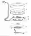 Fig. 24 - Electrical power supplying device having a ring-like subassembly for receiving the power plugs and/or power adapters associated with a plurality of electrical appliances, and managing excess power cord length therewithin in a concealed manner