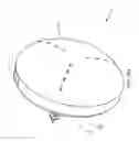 Fig. 45 - Electrical power supplying device having a ring-like subassembly for receiving the power plugs and/or power adapters associated with a plurality of electrical appliances, and managing excess power cord length therewithin in a concealed manner