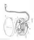 Fig. 53 - Electrical power supplying device having a ring-like subassembly for receiving the power plugs and/or power adapters associated with a plurality of electrical appliances, and managing excess power cord length therewithin in a concealed manner