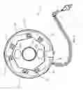 Fig. 10 - Electrical power supplying device having a ring-like power assembly for receiving electrical power plugs and/or power adapters associated with a plurality of electrical appliances, and an un-interrupted power supply (UPS) unit having a battery componenent mounted within a centrally-disposed structure passing through a central aperture in said ring-like power assembly