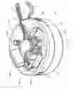 Fig. 16 - Electrical power supplying device having a ring-like power assembly for receiving electrical power plugs and/or power adapters associated with a plurality of electrical appliances, and an un-interrupted power supply (UPS) unit having a battery componenent mounted within a centrally-disposed structure passing through a central aperture in said ring-like power assembly