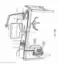 Fig. 41 - Electrical power supplying device having a ring-like subassembly for receiving the power plugs and/or power adapters associated with a plurality of electrical appliances, and a housing design for containing and concealing the power plug and adaptors during power supplying operations