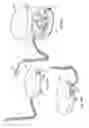 Fig. 57 - Electrical power supplying device having a ring-like subassembly for receiving the power plugs and/or power adapters associated with a plurality of electrical appliances, and a housing design for containing and concealing the power plug and adaptors during power supplying operations