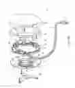 Fig. 23 - Wall-mountable electrical power supplying device for mounting to a wall surface about a standard wall-mounted power receptacle, using a mounting bracket arranged between the housing and wall surface and an electrical power supply plug integrated with the housing