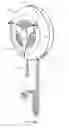 Fig. 33 - Wall-mountable electrical power supplying device for mounting to a wall surface about a standard wall-mounted power receptacle, using a mounting bracket arranged between the housing and wall surface and an electrical power supply plug integrated with the housing