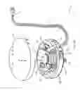 Fig. 53 - Wall-mountable electrical power supplying device for mounting to a wall surface about a standard wall-mounted power receptacle, using a mounting bracket arranged between the housing and wall surface and an electrical power supply plug integrated with the housing