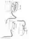 Fig. 57 - Wall-mountable electrical power supplying device for mounting to a wall surface about a standard wall-mounted power receptacle, using a mounting bracket arranged between the housing and wall surface and an electrical power supply plug integrated with the housing