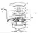Fig. 01 - Electrical power supplying device having a lower deck housing region for containing and concealing a plurality of electrical power adapters associated with a plurality of electrical appliances, and an upper deck housing region for supporting a ring-like power assembly having a central aperture and receiving the power plugs and/or power adapters of electrical appliances, while managing excess power cord length within a 3D volume passing through said central aperture