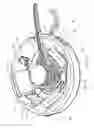 Fig. 37 - Electrical power supplying device having a lower deck housing region for containing and concealing a plurality of electrical power adapters associated with a plurality of electrical appliances, and an upper deck housing region for supporting a ring-like power assembly having a central aperture and receiving the power plugs and/or power adapters of electrical appliances, while managing excess power cord length within a 3D volume passing through said central aperture
