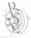 Fig. 14 - Electrical power supplying device having a ring-like structure for receiving the power plugs and/or power adapters associated with a plurality of electrical appliances, and an integrated thermal management system