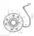Fig. 28 - Electrical power supplying device having a ring-like structure for receiving the power plugs and/or power adapters associated with a plurality of electrical appliances, and an integrated thermal management system