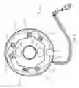 Fig. 10 - Wall-mountable electrical power supplying device having a ring-like structure for receiving the power plugs and/or power adapters associated with a plurality of electrical appliances, and a housing containing and concealing the same during power supply operations