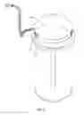 Fig. 19 - Wall-mountable electrical power supplying device having a ring-like structure for receiving the power plugs and/or power adapters associated with a plurality of electrical appliances, and a housing containing and concealing the same during power supply operations