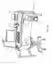 Fig. 40 - Wall-mountable electrical power supplying device having a ring-like structure for receiving the power plugs and/or power adapters associated with a plurality of electrical appliances, and a housing containing and concealing the same during power supply operations