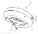 Fig. 47 - Wall-mountable electrical power supplying device having a ring-like structure for receiving the power plugs and/or power adapters associated with a plurality of electrical appliances, and a housing containing and concealing the same during power supply operations