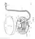 Fig. 53 - Wall-mountable electrical power supplying device having a ring-like structure for receiving the power plugs and/or power adapters associated with a plurality of electrical appliances, and a housing containing and concealing the same during power supply operations