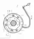 Fig. 63 - Wall-mountable electrical power supplying device having a ring-like structure for receiving the power plugs and/or power adapters associated with a plurality of electrical appliances, and a housing containing and concealing the same during power supply operations