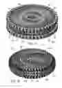 Fig. 11 - Torque-handling gear with teeth mounted on flexible arms