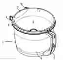 Fig. 01 - Food processor bowl cover dynamic sealing assembly