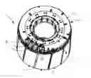 Fig. 01 - Stator arrangement for an electric motor