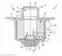 Fig. 01 - Pyrotechnic gas generator with combustion and diffusion chambers of different sections
