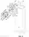 Fig. 12 - Device for finish-machining of optically effective surfaces of workpieces, in particular spectacle lenses