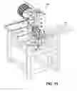 Fig. 16 - Device for finish-machining of optically effective surfaces of workpieces, in particular spectacle lenses