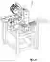 Fig. 43 - Device for finish-machining of optically effective surfaces of workpieces, in particular spectacle lenses