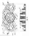 Fig. 19 - Structure comprising hexagonal tubes and rhomboid inserts