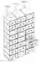 Fig. 01 - MODULAR CARDBOARD CONTAINER FOR OBJECTS REQUIRING EASY INSPECTION, CONSISTING OF A STACKABLE INTERCHANGEABLE HOLLOW PART OR 