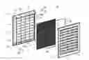 Fig. 01 - Two part grille with interlocking connections for assembly in doors or the like