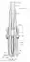 Fig. 01 - Spark plug having a ground electrode of specific alloy composition to which a noble metal tip is joined