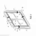 Fig. 02 - Adjustable canvas stretching assembly having adjustable stretching bars
