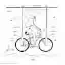 Fig. 08 - Elevated bicycle-based transportation system, connection apparatus for bicycle and modified bicycle