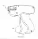 Fig. 04 - Plastic fastener dispensing hand tool having a novel anvil design to reduce needle sticks