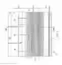 Fig. 02 - Roof gutter cover section with water draining upper surface