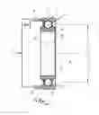 Fig. 01 - Method of determining the contact angle of a ball bearing
