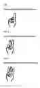Fig. 02 - Hand Songs® word-icon-action method and reading system